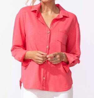 NEW ESCAPE modal anywhere shacket in poppy